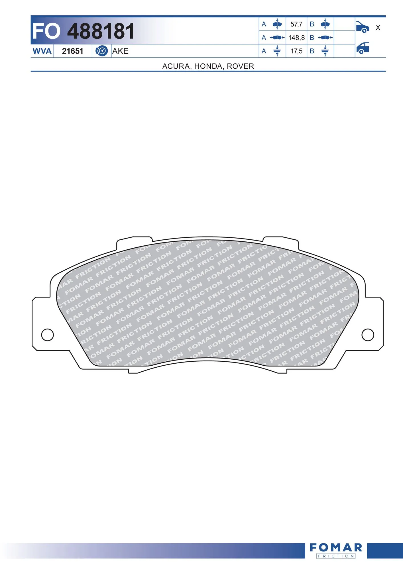 Brake Pad Set, disc brake